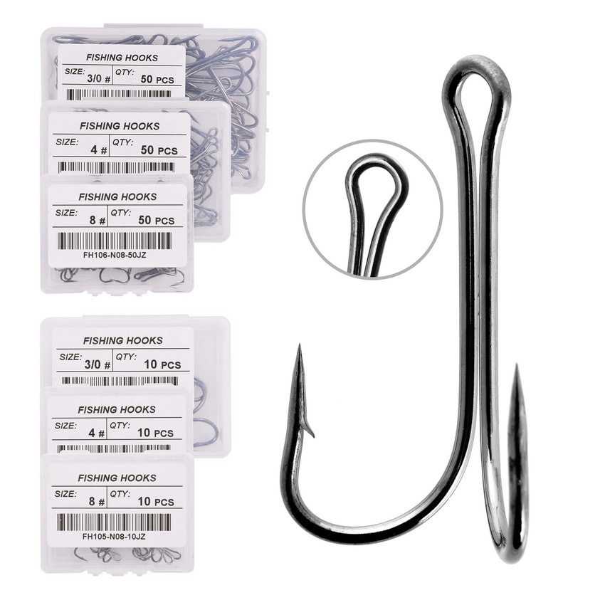 Fishing Hook Weedless - 100PCS10PCS/Box Double Fishing Hook Fly Tying
