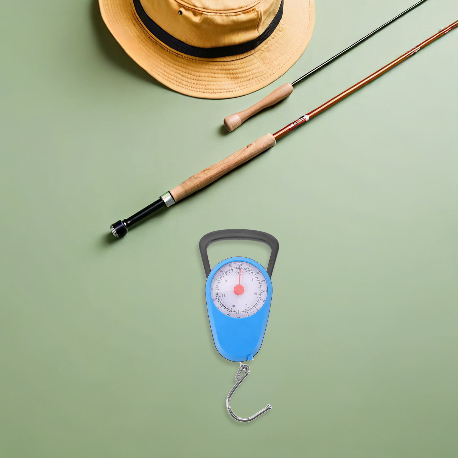 Fishing Hook - Portable Spring Scale 20Kg 44Lb Heavy