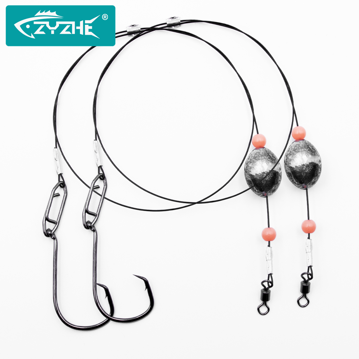ZYZHE 2pcs Fishing Carolina Ri - مراجعة Fishing Hook Circle وسعره
