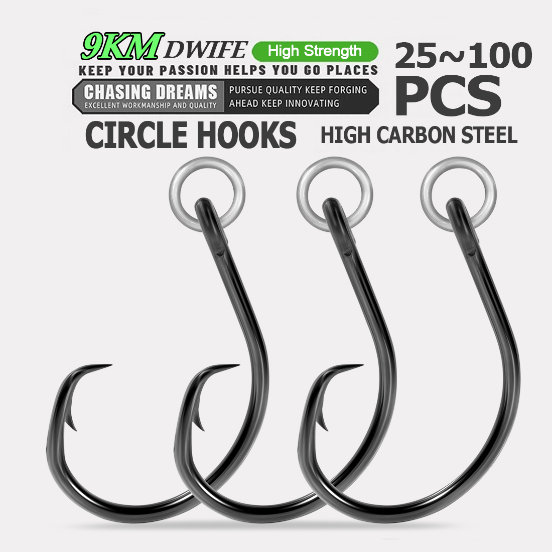 9KM Circle Hooks Fishing with  - مراجعة Fishing Hook Circle وسعره