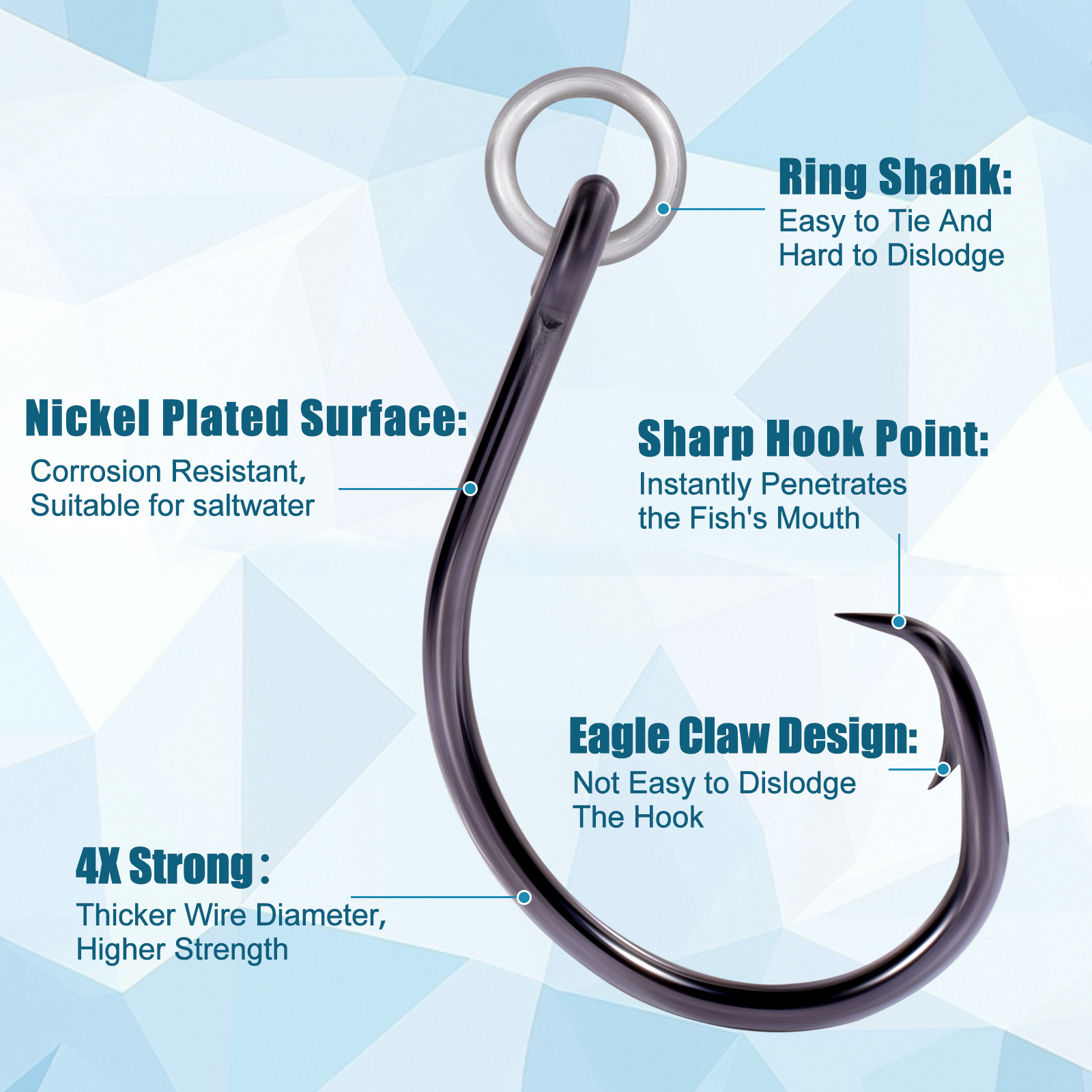 9KM Circle Hooks Fishing with  - مراجعة Fishing Hook Circle وسعره