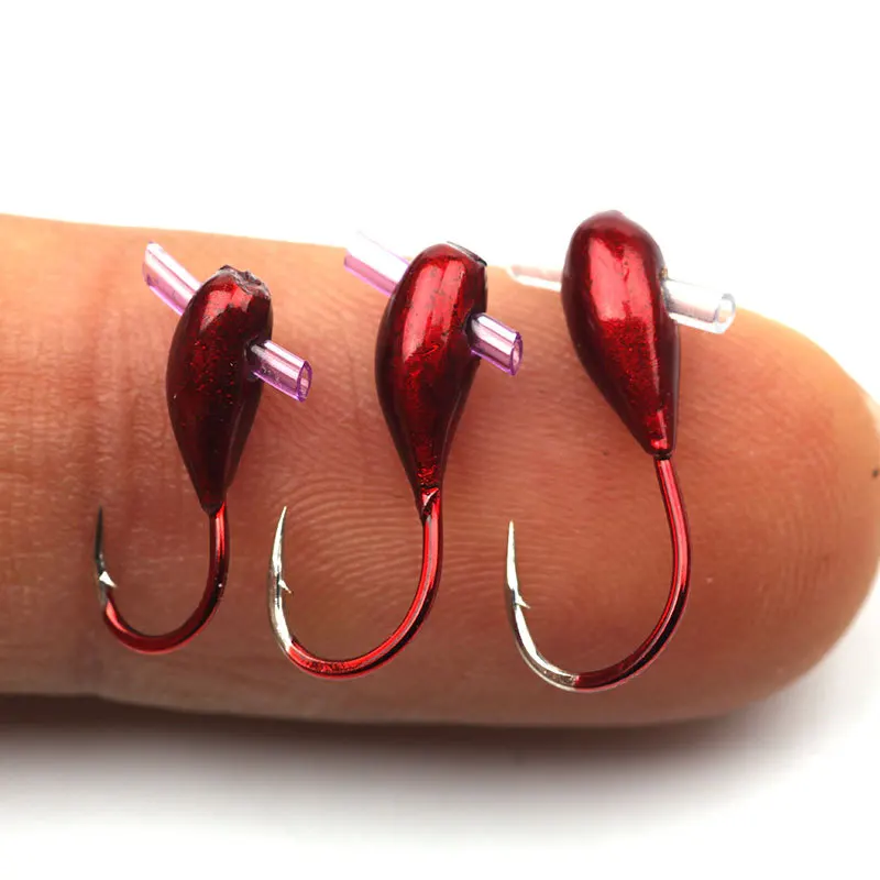 10/20PCS Winter Ice Fishing Ho - مراجعة Fishing Hook Offset وسعره