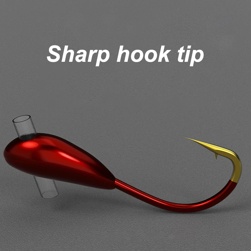 10/20PCS Winter Ice Fishing Ho - مراجعة Fishing Hook Offset وسعره