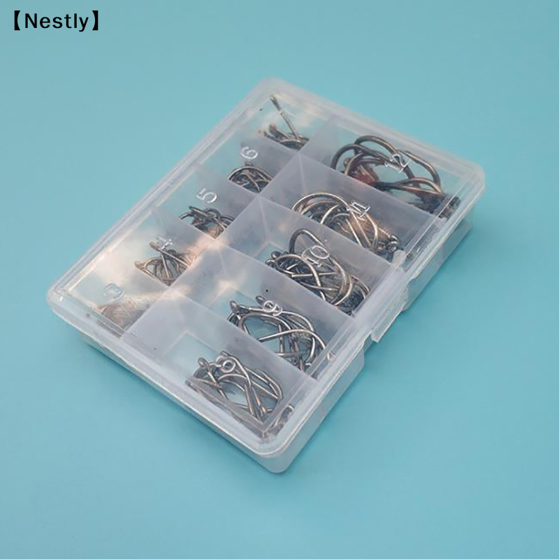 100pcs/box Fishing Hooks Carbo - مراجعة Fishing Hook Circle وسعره