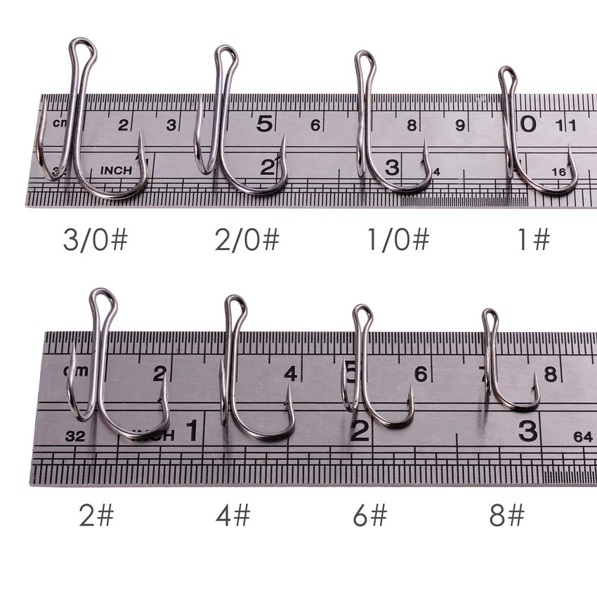 100PCS10PCS/Box Double Fishing - مراجعة Fishing Hook Weedless وسعره
