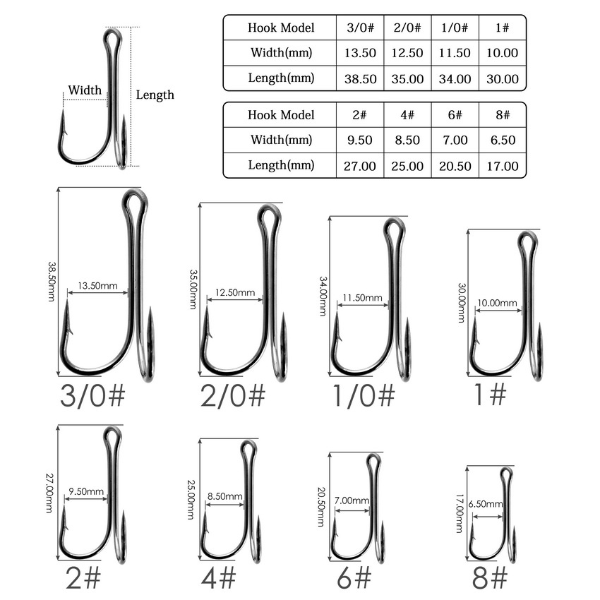 100PCS10PCS/Box Double Fishing - مراجعة Fishing Hook Weedless وسعره