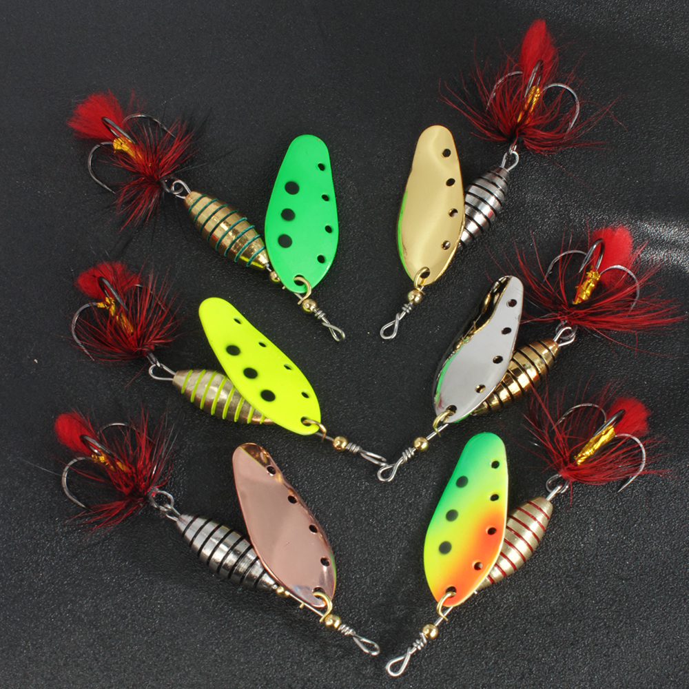 FTK 6g 12g 16g Metal Spinner B - مراجعة Fishing Hook Treble وسعره