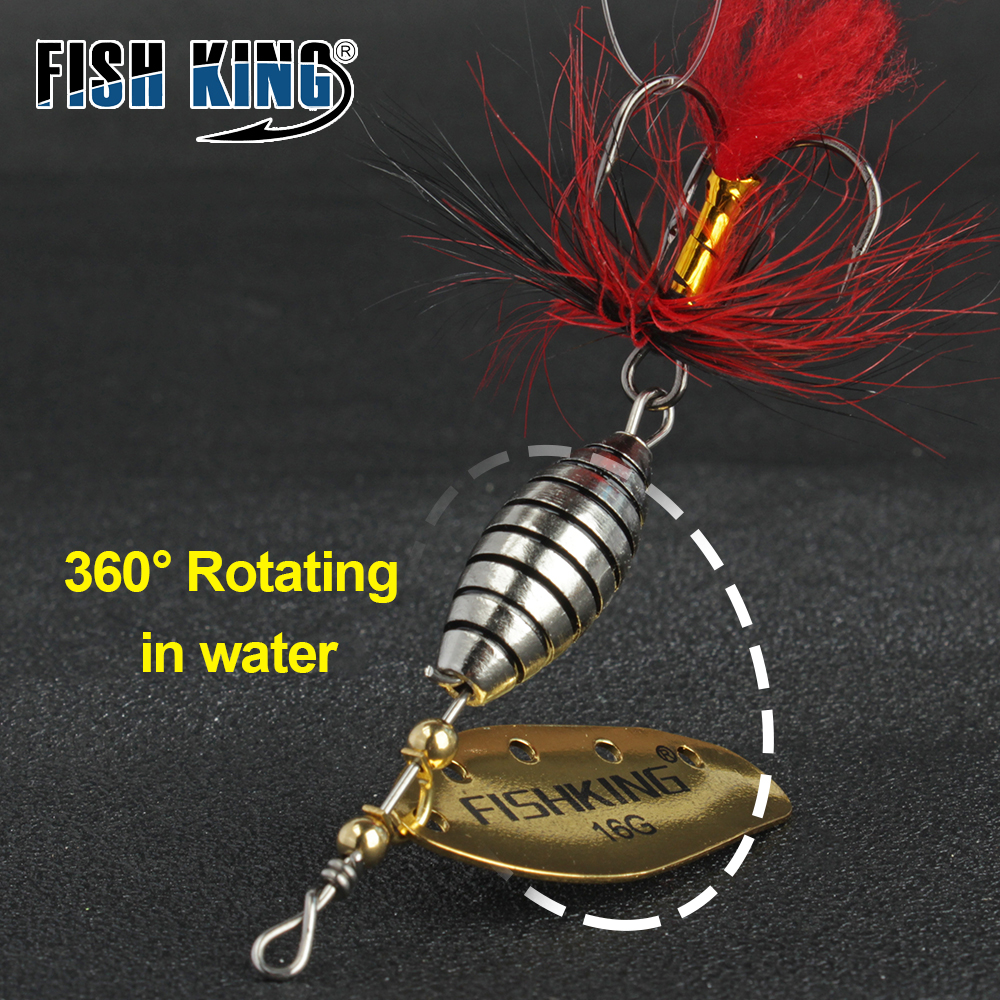 FTK 6g 12g 16g Metal Spinner B - مراجعة Fishing Hook Treble وسعره