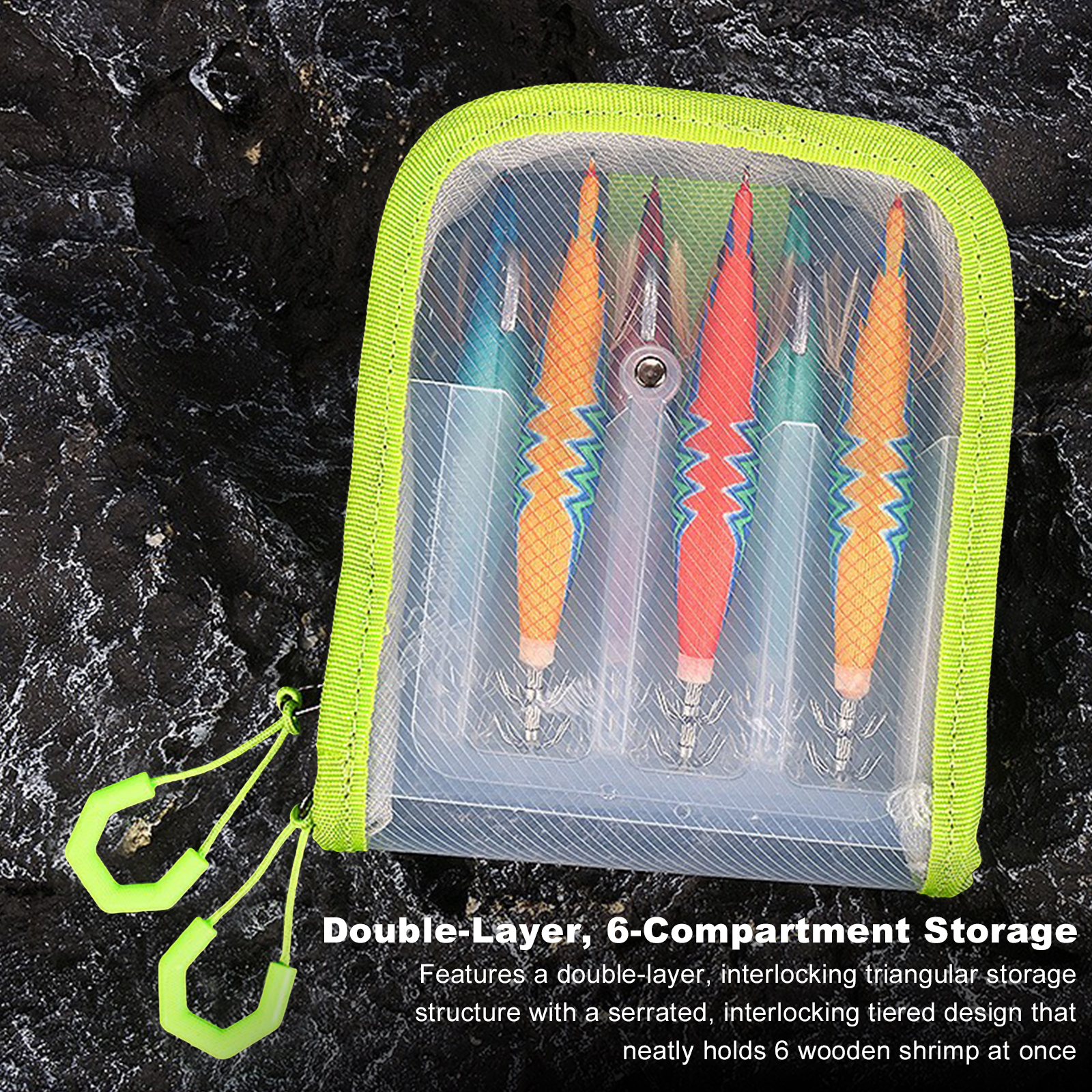 6 Grid Fishing Lure Storage Ba - مراجعة Fishing Hook Jig وسعره