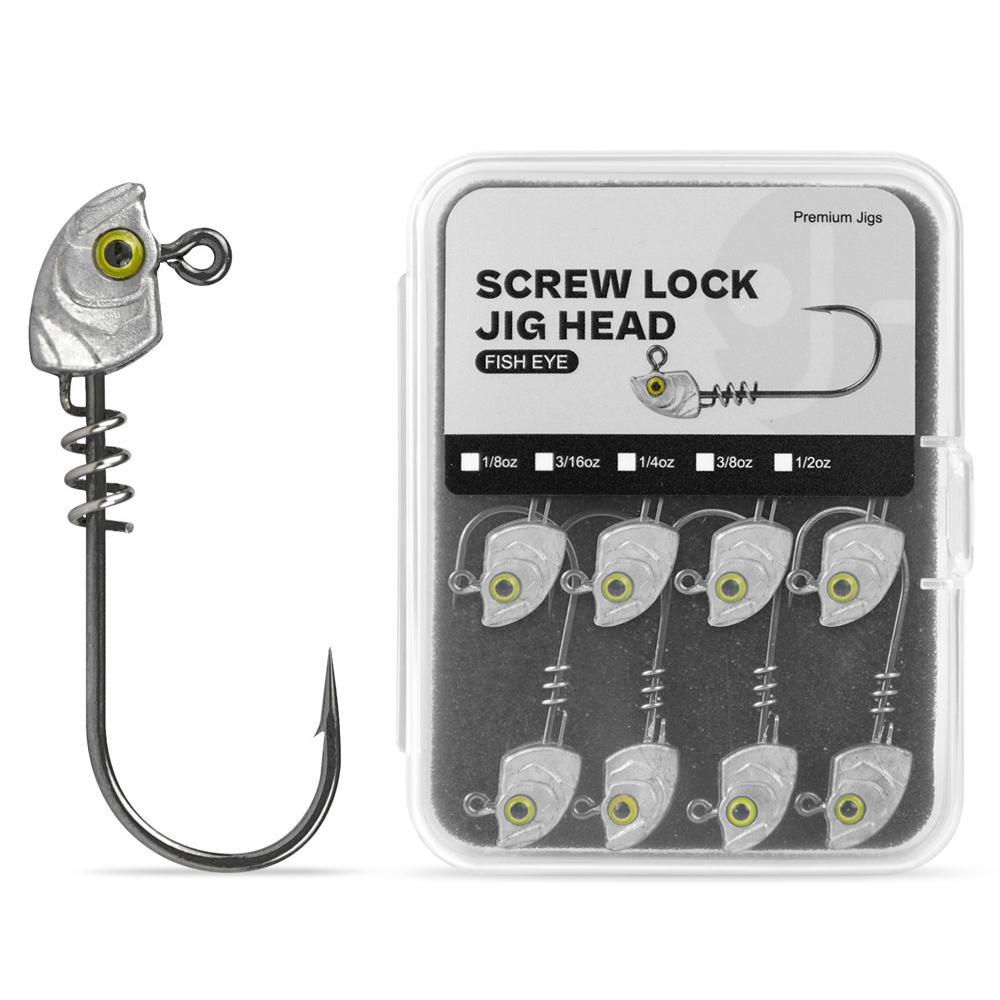 15PCS Screw Lock Swimbait Jig  - مراجعة Fishing Hook Weedless وسعره