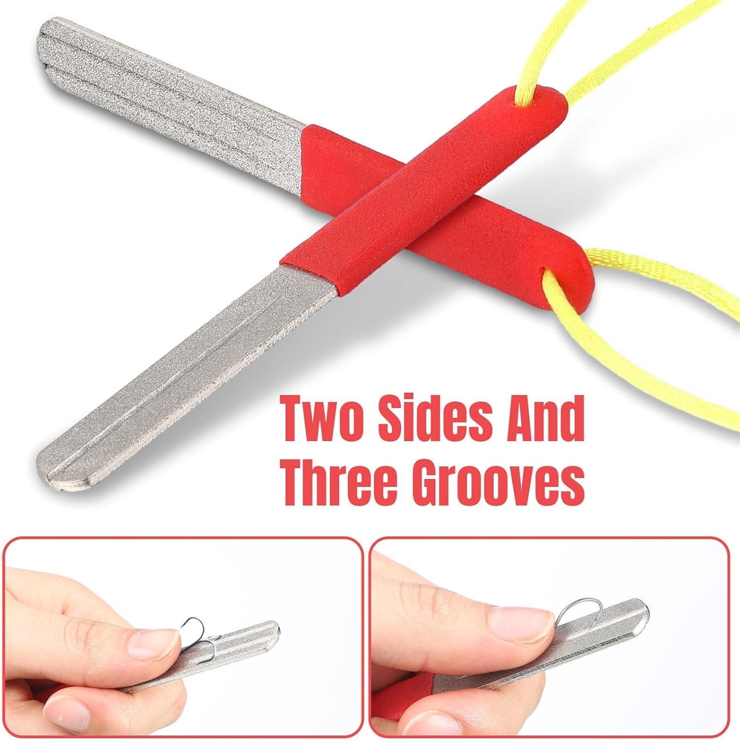 New 1/2PCS Portable Outdoor Do - مراجعة Fishing Hook Sharpener وسعره