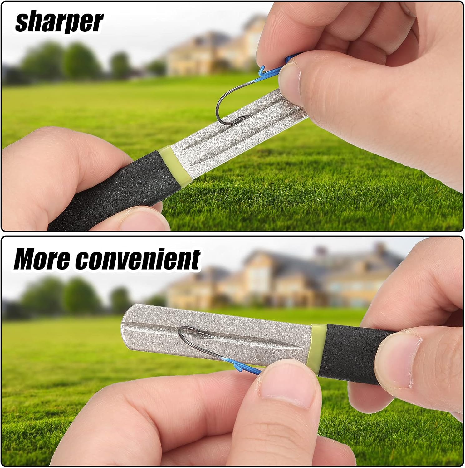 New 1/2PCS Portable Outdoor Do - مراجعة Fishing Hook Sharpener وسعره
