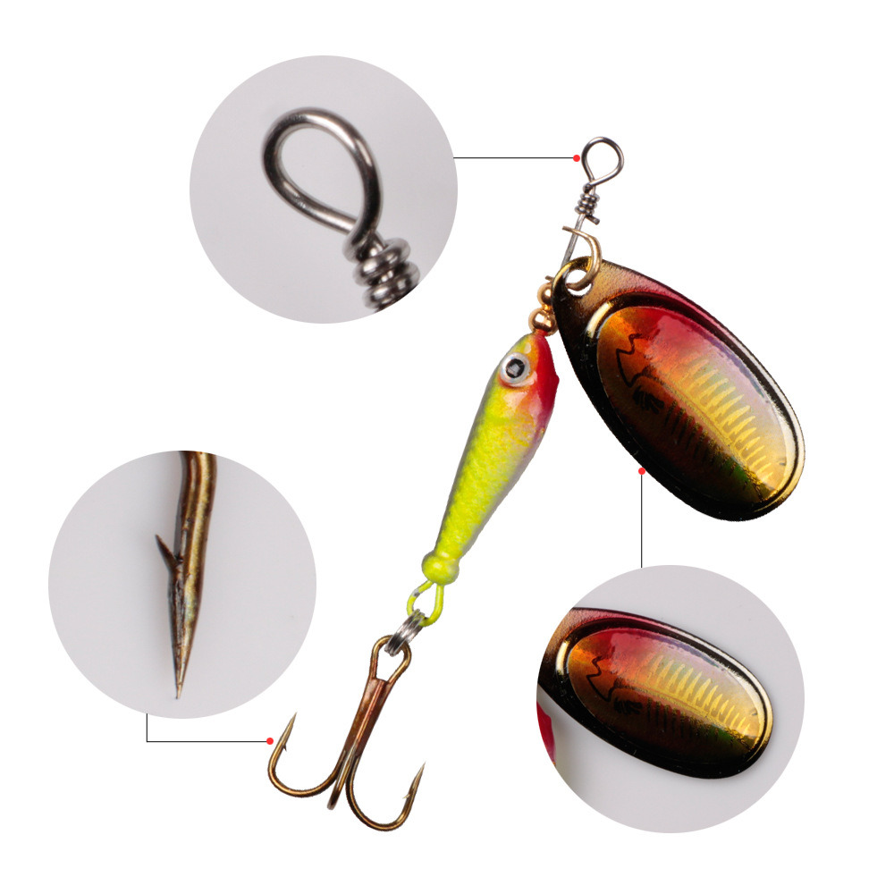 10pcs/Set Spinner Lures 9.1g 7 - مراجعة Fishing Hook Treble وسعره