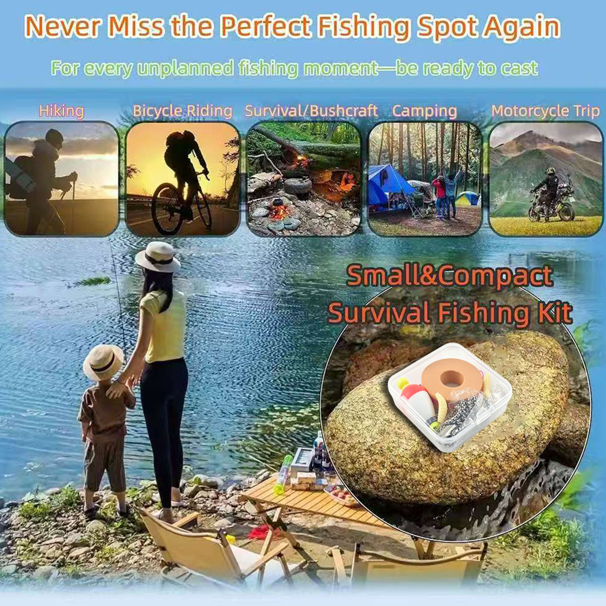Portable Emergency Fishing Gea - مراجعة Fishing Hook Box وسعره