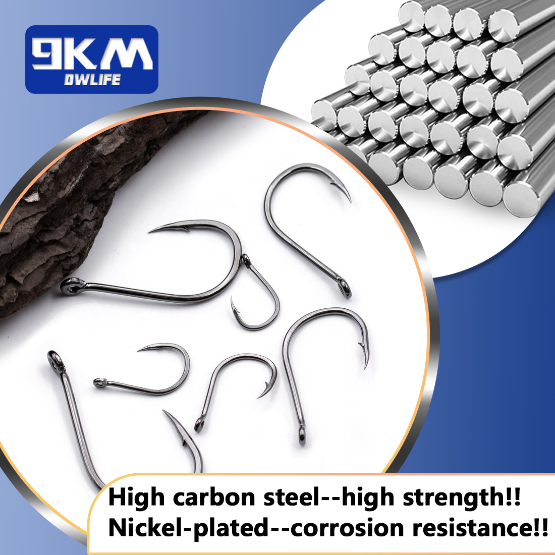 9KM Iseama Fishing Hooks 50~20 - مراجعة Fishing Hook Offset وسعره