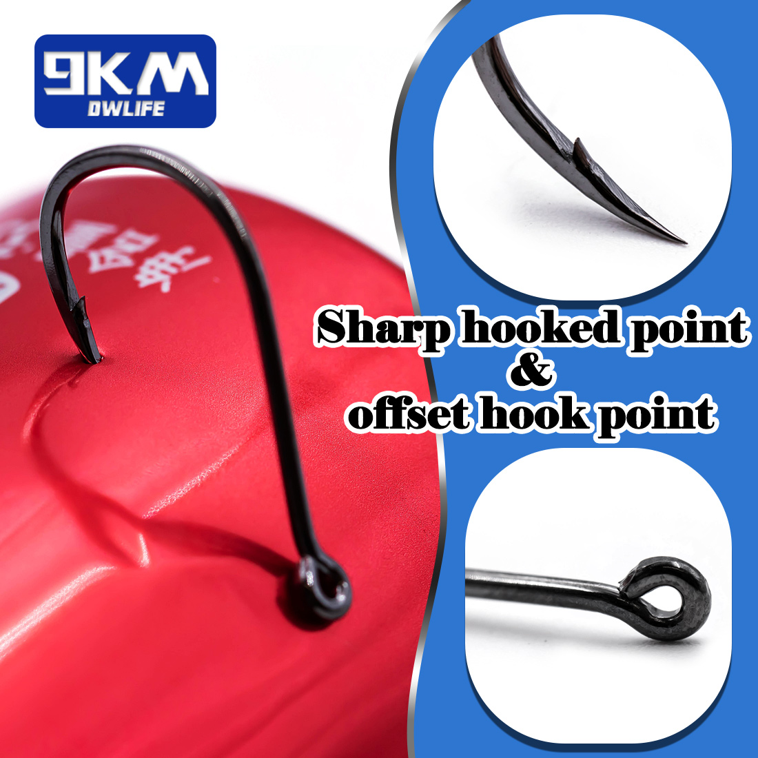 9KM Iseama Fishing Hooks 50~20 - مراجعة Fishing Hook Offset وسعره