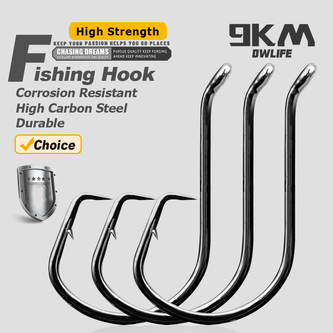 9KM Circle Fishing Hooks 25~50 - مراجعة Fishing Hook Circle وسعره