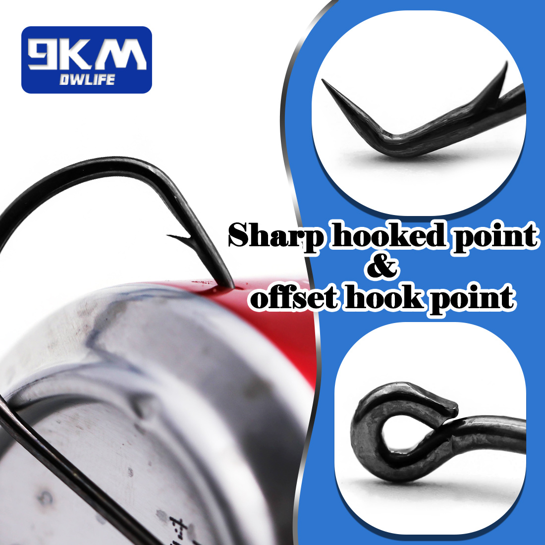 9KM Circle Fishing Hooks 25~50 - مراجعة Fishing Hook Circle وسعره