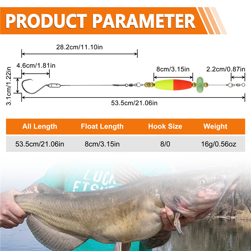 2pcs Catfish hooks with Peg Fl - مراجعة Fishing Hook Circle وسعره